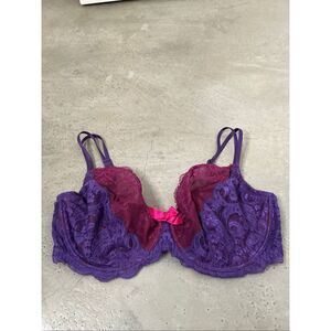 Chantelle Lace 3 Part Cup Bra | Purple in 36DDD